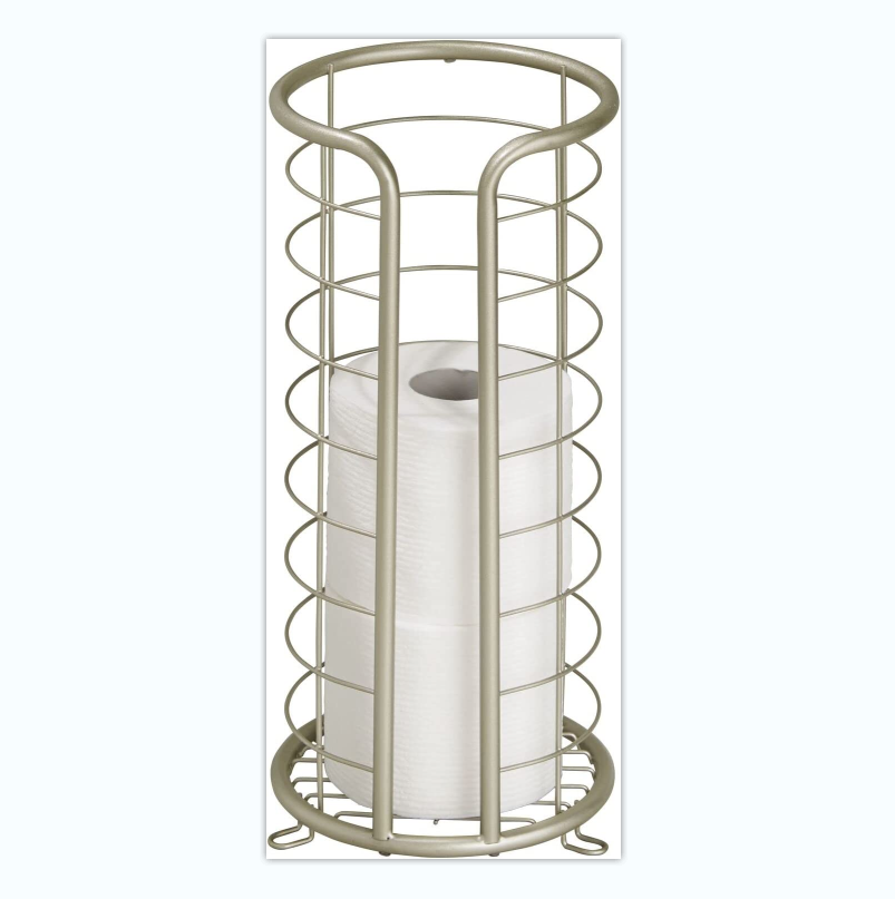 XX20043  Metal Free Standing Toilet Paper Organizer Stand