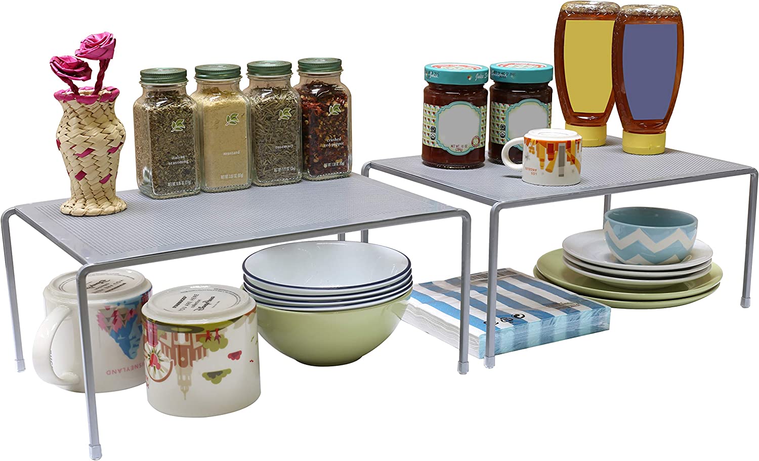XX10005 Expandable Stackable Kitchen Cabinet  Shelf Organizer