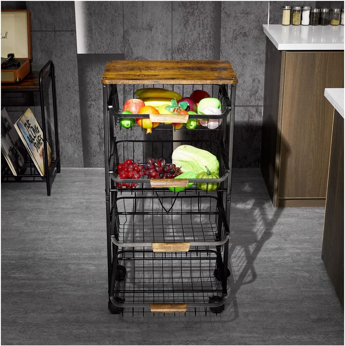XX10012 Vegetable Storage Cart with Universal Wheel
