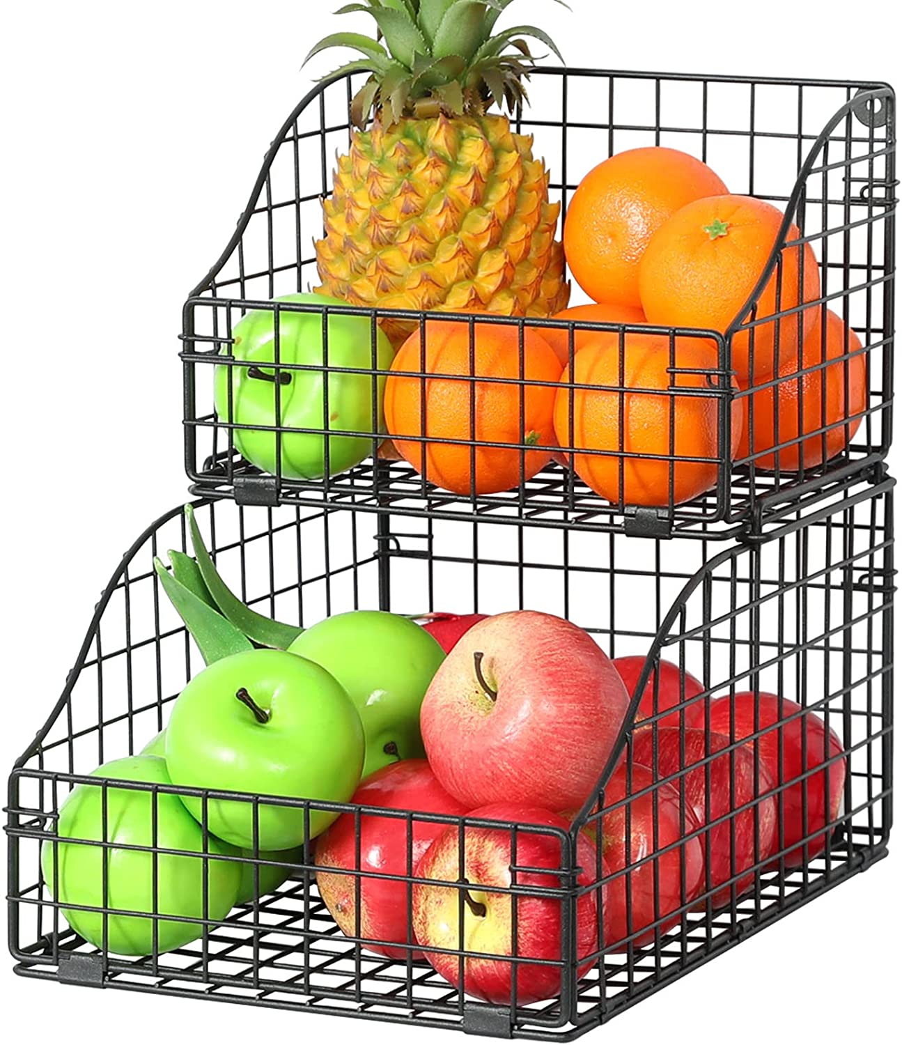 XX10025   2 Tier Stackable Wire Baskets